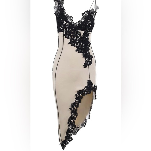 Deep v lace dress - Picture 1 of 5